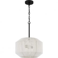 Newfoundland 2-Light Matte Black Statement Pendant by Quoizel -Quoizel Sales matte black quoizel chandeliers qp5599mbk 1f 1000