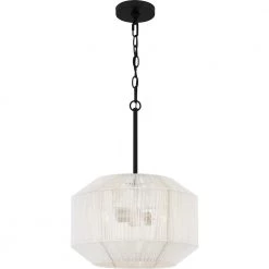 Newfoundland 2-Light Matte Black Statement Pendant by Quoizel