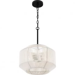 Newfoundland 2-Light Matte Black Statement Pendant by Quoizel -Quoizel Sales matte black quoizel chandeliers qp5599mbk c3 1000