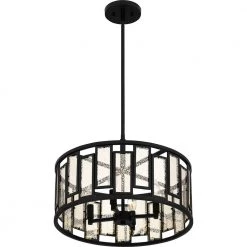 Bankston 4-Light Matte Black Standard Pendant by Quoizel 15 Bankston 4-Light Matte Black Standard Pendant by Quoizel -Quoizel Sales matte black quoizel chandeliers qp5600mbk 1f 1000