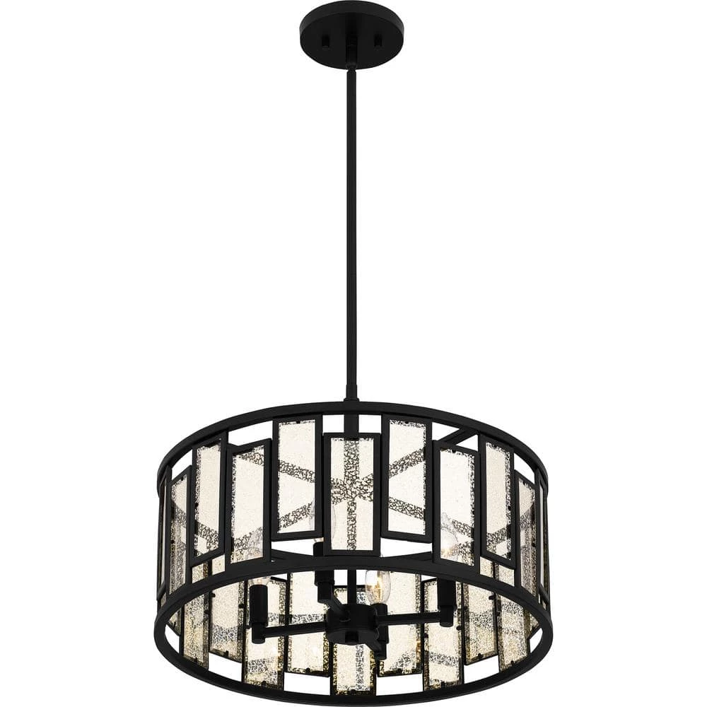 Bankston 4-Light Matte Black Standard Pendant by Quoizel 7 Bankston 4-Light Matte Black Standard Pendant by Quoizel - Image 5