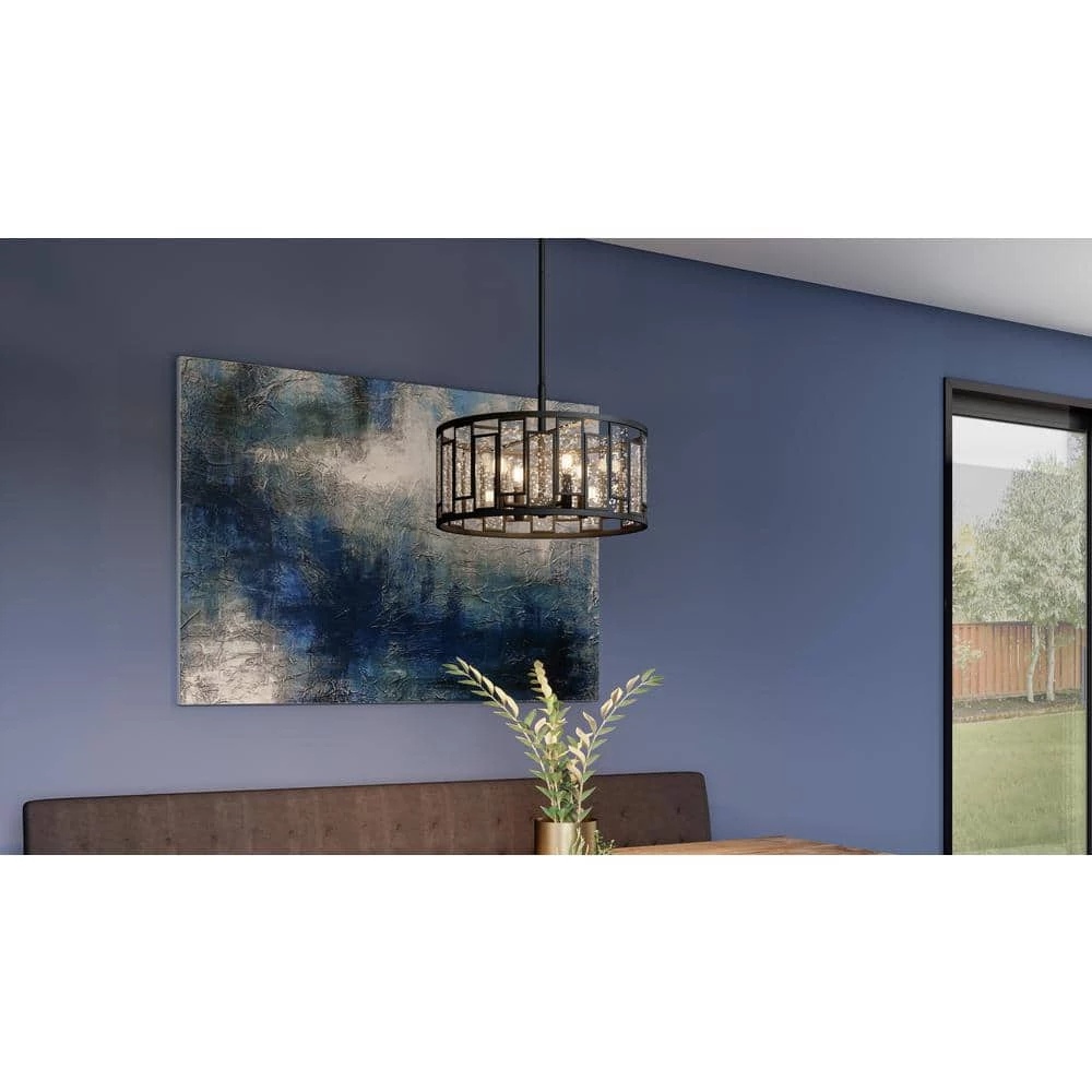 Bankston 4-Light Matte Black Standard Pendant by Quoizel 11 Bankston 4-Light Matte Black Standard Pendant by Quoizel - Image 9