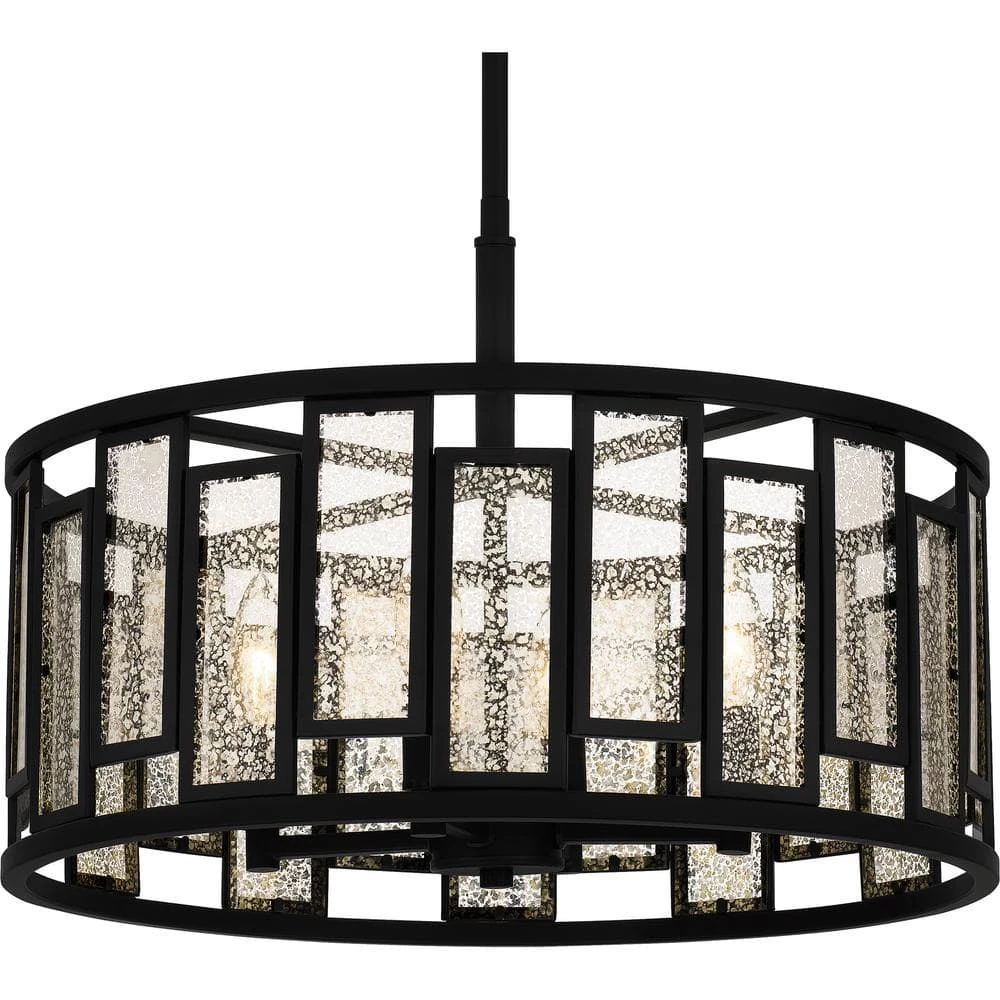 Bankston 4-Light Matte Black Standard Pendant by Quoizel 8 Bankston 4-Light Matte Black Standard Pendant by Quoizel - Image 6