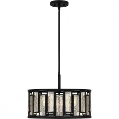 Bankston 4-Light Matte Black Standard Pendant by Quoizel 14 Bankston 4-Light Matte Black Standard Pendant by Quoizel -Quoizel Sales matte black quoizel chandeliers qp5600mbk 4f 1000