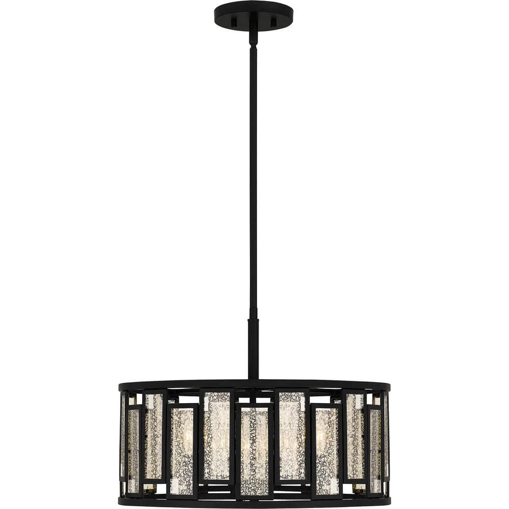 Bankston 4-Light Matte Black Standard Pendant by Quoizel 6 Bankston 4-Light Matte Black Standard Pendant by Quoizel - Image 4