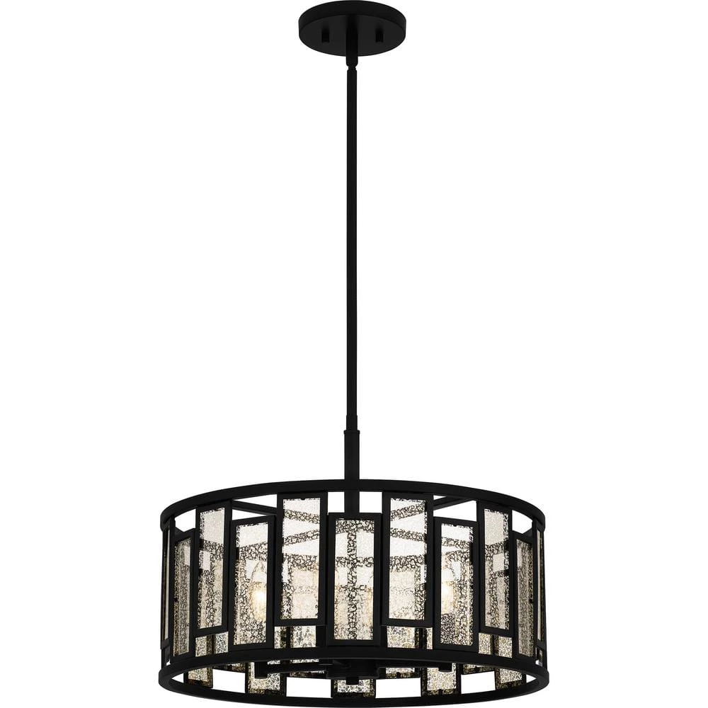 Bankston 4-Light Matte Black Standard Pendant by Quoizel 3 Bankston 4-Light Matte Black Standard Pendant by Quoizel
