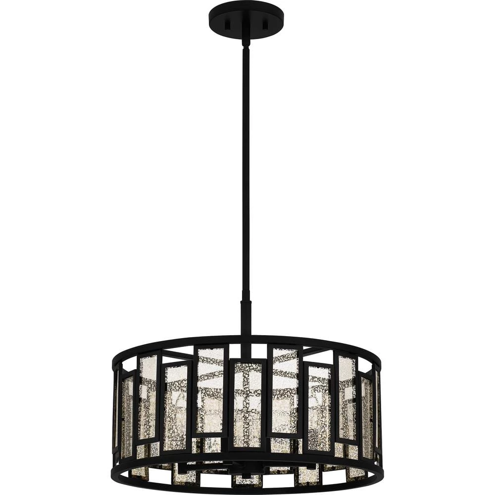 Bankston 4-Light Matte Black Standard Pendant by Quoizel 5 Bankston 4-Light Matte Black Standard Pendant by Quoizel - Image 3