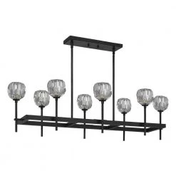 Regalia 8-Light Matte Black Chandelier by Quoizel -Quoizel Sales matte black quoizel chandeliers rga846mbk c3 1000