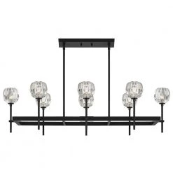 Regalia 8-Light Matte Black Chandelier by Quoizel -Quoizel Sales matte black quoizel chandeliers rga846mbk e1 1000