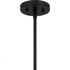 Seigler 3-Light Matte Black Shaded Pendant by Quoizel -Quoizel Sales matte black quoizel chandeliers sgl2814mbk fa 1000