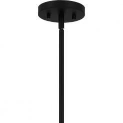 Seigler 4-Light Matte Black Shaded Pendant by Quoizel -Quoizel Sales matte black quoizel chandeliers sgl2822mbk fa 1000