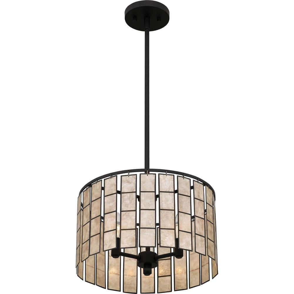 Seigler 3-Light Matte Black Shaded Pendant by Quoizel 7 Seigler 3-Light Matte Black Shaded Pendant by Quoizel - Image 5