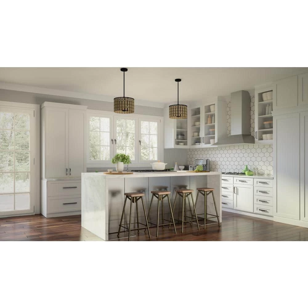 Seigler 3-Light Matte Black Shaded Pendant by Quoizel 11 Seigler 3-Light Matte Black Shaded Pendant by Quoizel - Image 9