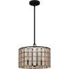 Seigler 3-Light Matte Black Shaded Pendant by Quoizel -Quoizel Sales matte black quoizel chandeliers sglm2814mbk 64 1000