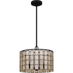 Seigler 3-Light Matte Black Shaded Pendant by Quoizel 13 Seigler 3-Light Matte Black Shaded Pendant by Quoizel -Quoizel Sales matte black quoizel chandeliers sglm2814mbk c3 1000