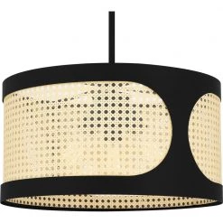 Syrah 3-Light Matte Black Shaded Pendant by Quoizel -Quoizel Sales matte black quoizel chandeliers sya2818mbk 44 1000