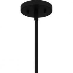 Syrah 3-Light Matte Black Shaded Pendant by Quoizel -Quoizel Sales matte black quoizel chandeliers sya2818mbk fa 1000