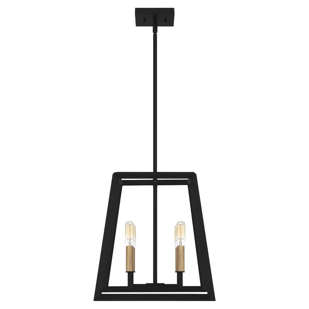 Tilly 4-Light Matte Black Lantern Pendant Light by Quoizel 6 Tilly 4-Light Matte Black Lantern Pendant Light by Quoizel - Image 4