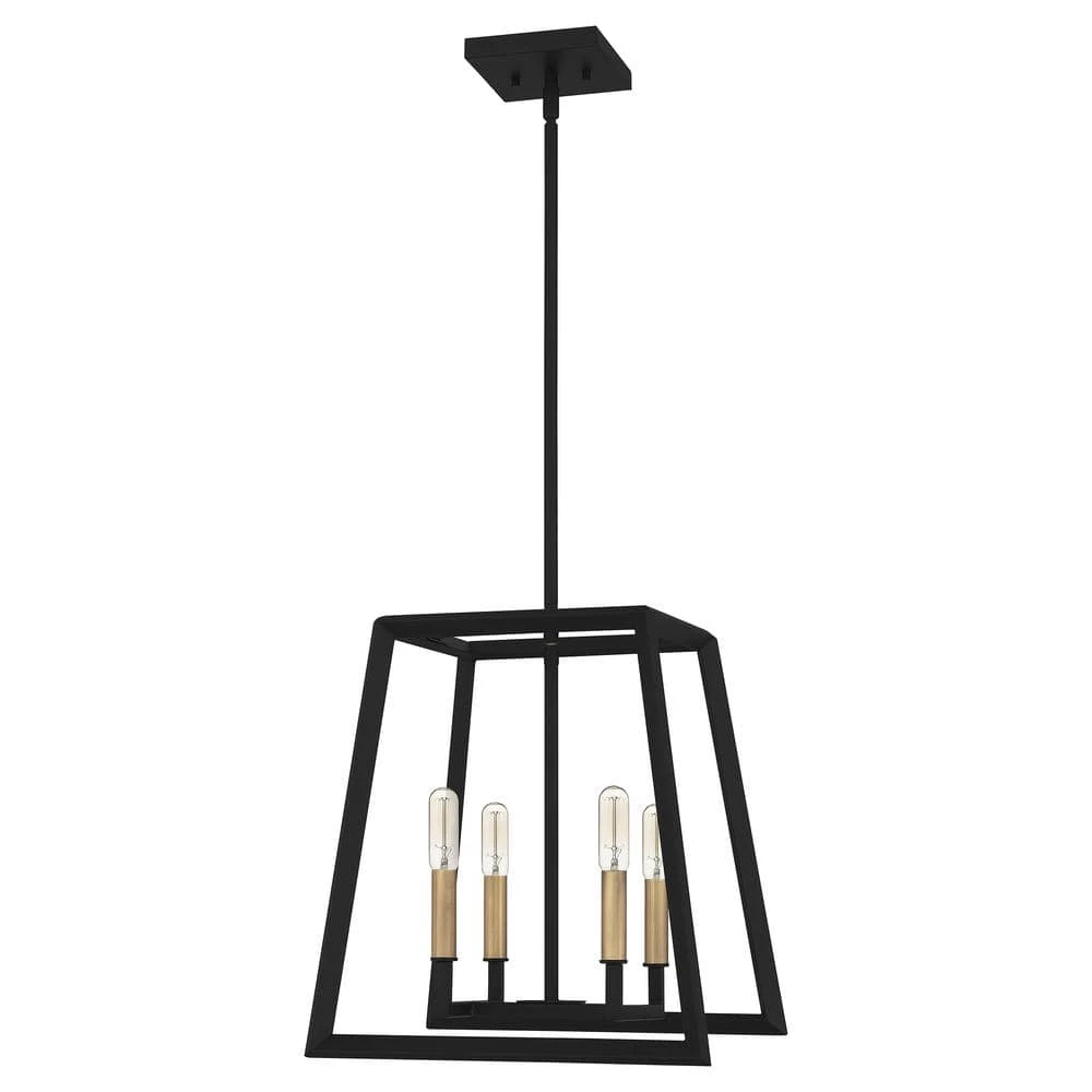 Tilly 4-Light Matte Black Lantern Pendant Light by Quoizel 5 Tilly 4-Light Matte Black Lantern Pendant Light by Quoizel - Image 3