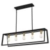 Tilly 5-Light Matte Black Island Light by Quoizel -Quoizel Sales matte black quoizel chandeliers til538mbk 64 1000