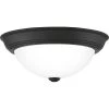 Erwin 13 in. 2-Light Matte Black Flush Mount by Quoizel -Quoizel Sales matte black quoizel flush mount lights erw1613mbk 64 1000