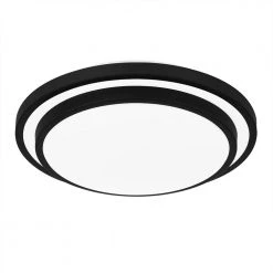 Irving 14 in. Matte Black LED Semi-Flush Mount by Quoizel -Quoizel Sales matte black quoizel flush mount lights ivg1614mbk 1f 1000