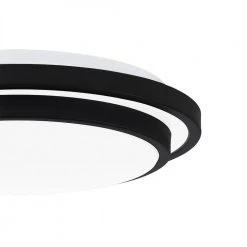 Irving 14 in. Matte Black LED Semi-Flush Mount by Quoizel -Quoizel Sales matte black quoizel flush mount lights ivg1614mbk 44 1000