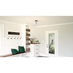 Otten 12 in. 1-Light Matte Black Semi-Flush Mount by Quoizel 17 Otten 12 in. 1-Light Matte Black Semi-Flush Mount by Quoizel -Quoizel Sales matte black quoizel flush mount lights otn1712mbk 31 1000