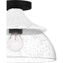 Otten 12 in. 1-Light Matte Black Semi-Flush Mount by Quoizel 15 Otten 12 in. 1-Light Matte Black Semi-Flush Mount by Quoizel -Quoizel Sales matte black quoizel flush mount lights otn1712mbk 44 1000