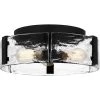 Angora 14 in. 3-Light Matte Black Flush Mount by Quoizel