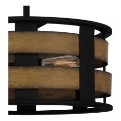 Milton 3-Light Matte Black Semi-Flush Mount by Quoizel -Quoizel Sales matte black quoizel flush mount lights qsf5337mbk 44 1000