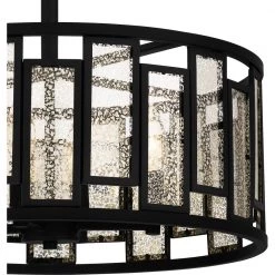 Bankston 18.25 in. 4-Light Matte Black Semi-Flush Mount by Quoizel -Quoizel Sales matte black quoizel flush mount lights qsf5600mbk 44 1000