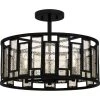 Bankston 18.25 in. 4-Light Matte Black Semi-Flush Mount by Quoizel 2 Bankston 18.25 in. 4-Light Matte Black Semi-Flush Mount by Quoizel -Quoizel Sales matte black quoizel flush mount lights qsf5600mbk 64 1000