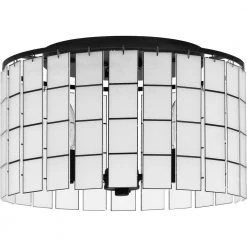 Seigler 14 in. 3-Light Matte Black Semi-Flush Mount by Quoizel -Quoizel Sales matte black quoizel flush mount lights sgl1714mbk c3 1000