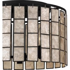 Seigler 14 in. 3-Light Matte Black Semi-Flush Mount by Quoizel -Quoizel Sales matte black quoizel flush mount lights sglm1714mbk 44 1000