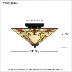 Westwind 14 in. 2-Light Matte Black Flush Mount by Quoizel -Quoizel Sales matte black quoizel flush mount lights tf5624mbk 76 1000
