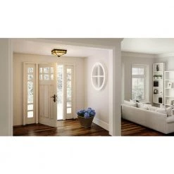 Mill Run 14 in. 3-Light Matte Black Flush Mount by Quoizel -Quoizel Sales matte black quoizel flush mount lights tf5626mbk 31 1000