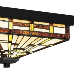 Mill Run 14 in. 3-Light Matte Black Flush Mount by Quoizel -Quoizel Sales matte black quoizel flush mount lights tf5626mbk 44 1000