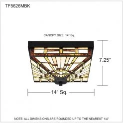 Mill Run 14 in. 3-Light Matte Black Flush Mount by Quoizel -Quoizel Sales matte black quoizel flush mount lights tf5626mbk 76 1000