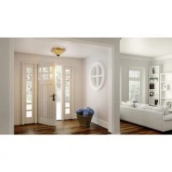 Braden 14 in. 2-Light Matte Black Flush Mount by Quoizel -Quoizel Sales matte black quoizel flush mount lights tf5628mbk 31 1000