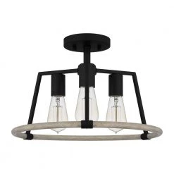 Tippet 3-Light Matte Black Semi-Flush Mount by Quoizel 12 Tippet 3-Light Matte Black Semi-Flush Mount by Quoizel -Quoizel Sales matte black quoizel flush mount lights tpt1716mbk c3 1000