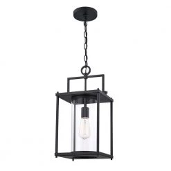 Garrett 1-Light Black Outdoor Pendant Light by Quoizel 14 Garrett 1-Light Black Outdoor Pendant Light by Quoizel -Quoizel Sales matte black quoizel outdoor pendant lights gre1909mbk 1f 1000