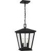 Joffrey 10.5 in. 2-Light Matte Black Outdoor Pendant-Light with Clear Seeded Glass by Quoizel -Quoizel Sales matte black quoizel outdoor pendant lights jfy1911mbk 64 1000