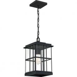 Mulligan 1-Light Black Outdoor Pendant Light by Quoizel 14 Mulligan 1-Light Black Outdoor Pendant Light by Quoizel -Quoizel Sales matte black quoizel outdoor pendant lights mgn1908mbk 1f 1000