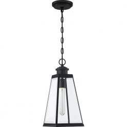 Paxton 1-Light Black Outdoor Pendant Light by Quoizel -Quoizel Sales matte black quoizel outdoor pendant lights pax1907mbk c3 1000