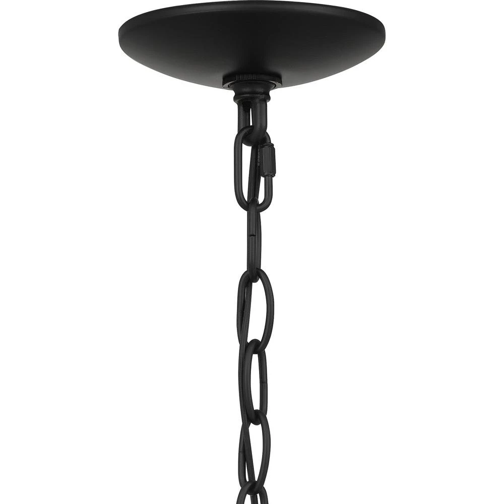 Uma 8 in. 1-Light Matte Black Outdoor Pendant-Light with Clear Water Glass by Quoizel 11 Uma 8 in. 1-Light Matte Black Outdoor Pendant-Light with Clear Water Glass by Quoizel - Image 9