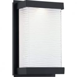 Celine 1-Light Matte Black LED Outdoor Wall Lantern Sconce by Quoizel