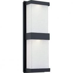 Celine 1-Light Matte Black LED Outdoor Wall Lantern Sconce by Quoizel
