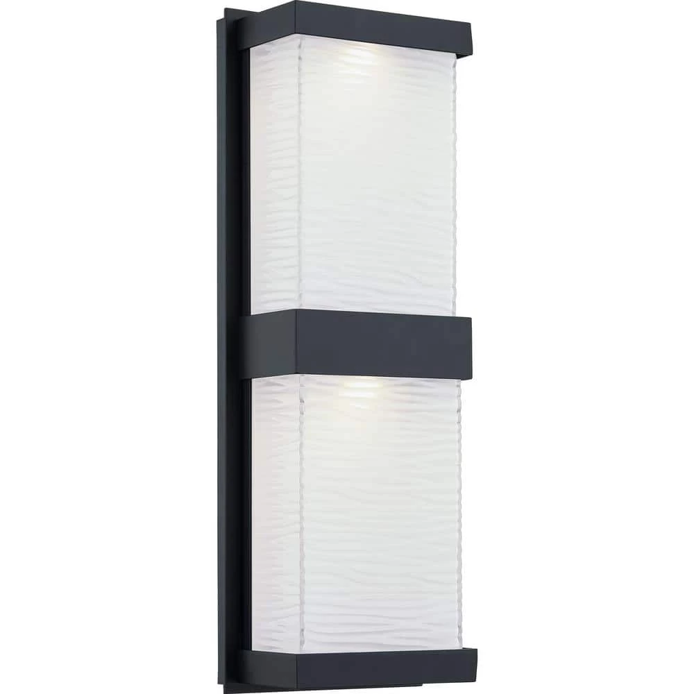 Celine 1-Light Matte Black LED Outdoor Wall Lantern Sconce by Quoizel 3 Celine 1-Light Matte Black LED Outdoor Wall Lantern Sconce by Quoizel