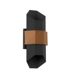Chasm 1-Light Black Outdoor LED Wall Lantern Sconce by Quoizel -Quoizel Sales matte black quoizel outdoor sconces chs8307mbk c3 1000